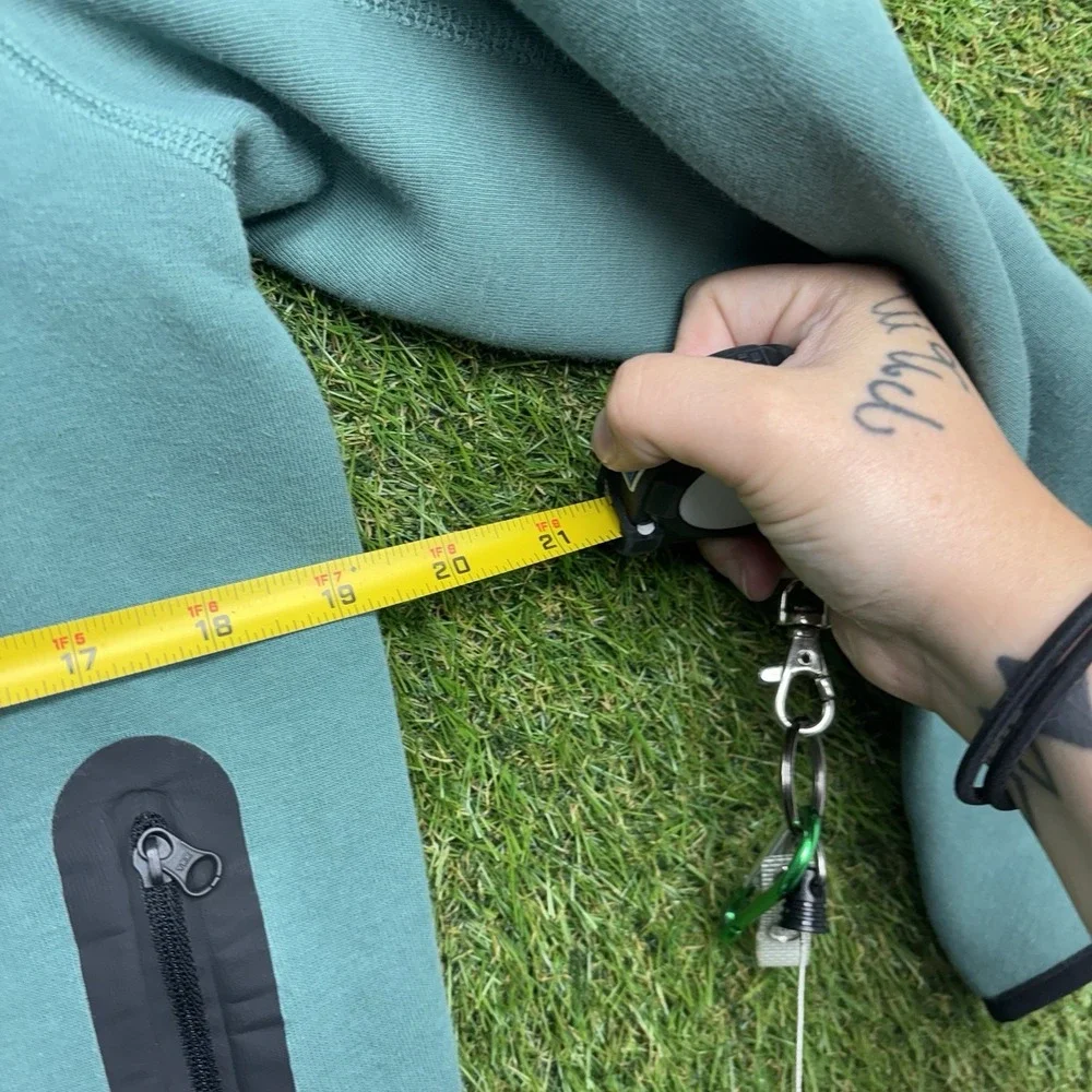 Nike Tech Hoodie Youth XL Kids Green Full Zip Up Fleece Casual Jacket